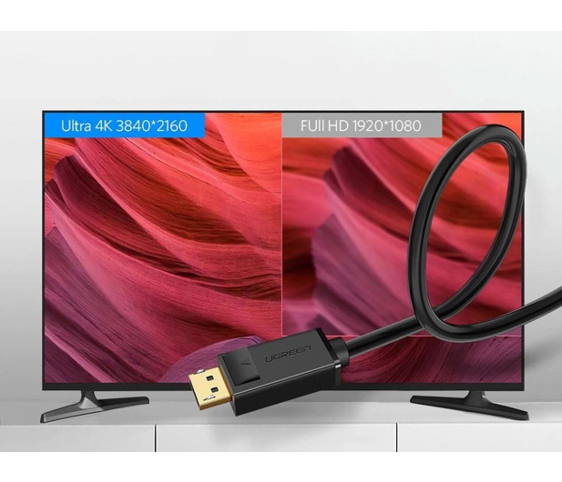 UGREEN Kabel DisplayPort do DisplayPort DP102 4K 3D 1.5m czarny - 1489039 - zdjęcie 3